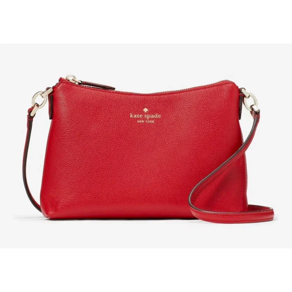 New Kate Spade Bailey Leather Crossbody Candied Cherry